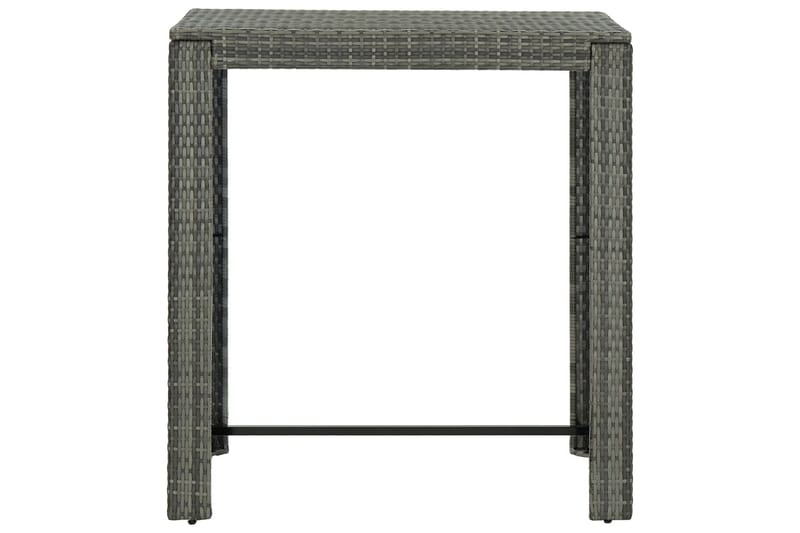 Barbord för trädgård grå 100x60,5x110,5 cm konstrotting - Grå - Utemöbler - Utebord & trädgårdsbord - Barbord utomhus