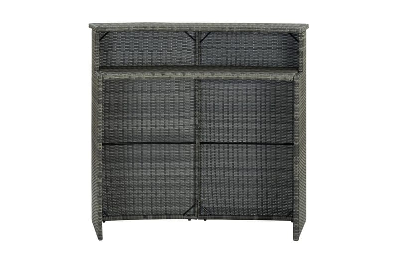 Barbord för trädgård grå 120x55x110 cm konstrotting - Grå - Utemöbler - Utebord & trädgårdsbord - Barbord utomhus