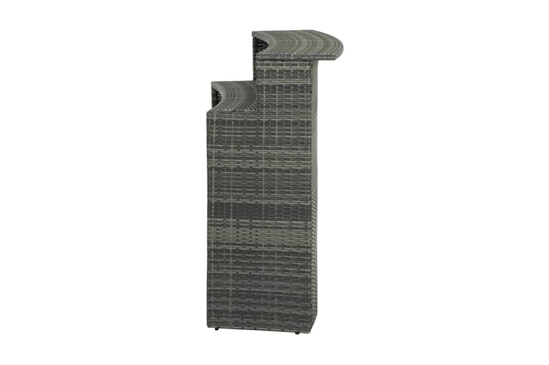 Barbord för trädgård grå 120x55x110 cm konstrotting - Grå - Utemöbler - Utebord & trädgårdsbord - Barbord utomhus