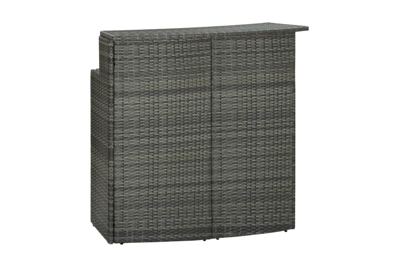 Barbord för trädgård grå 120x55x110 cm konstrotting - Grå - Barbord utomhus