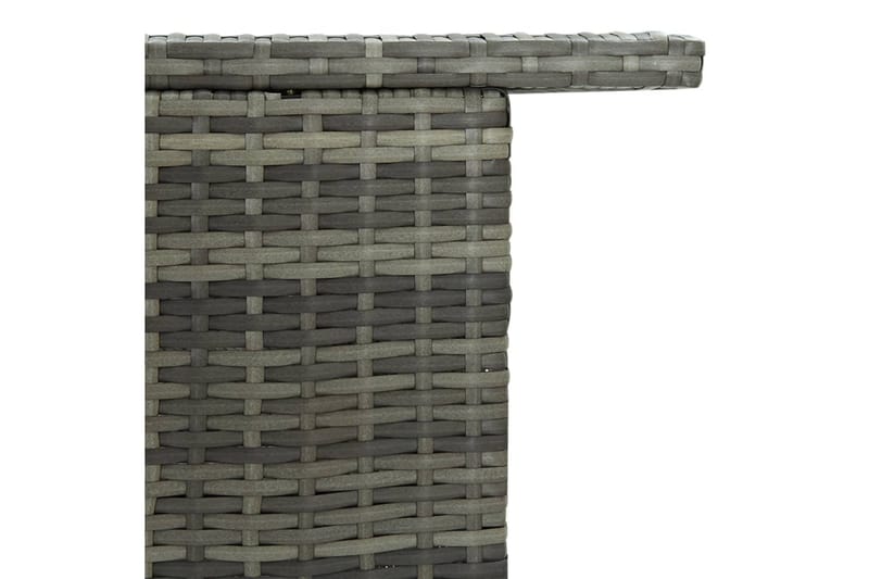 Barbord för trädgård grå 120x55x110 cm konstrotting - Grå - Utemöbler - Utebord & trädgårdsbord - Barbord utomhus