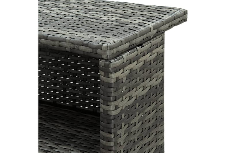 Barbord för trädgård grå 120x55x110 cm konstrotting - Grå - Utemöbler - Utebord & trädgårdsbord - Barbord utomhus