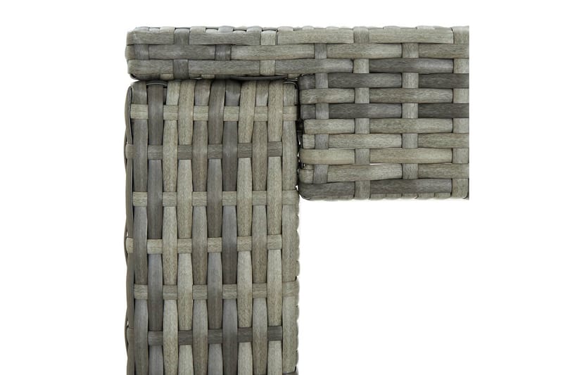 Barbord för trädgård grå 60,5x60,5x110,5 cm konstrotting - Grå - Utemöbler - Utebord & trädgårdsbord - Barbord utomhus