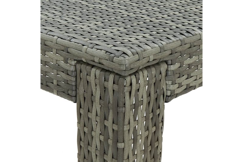 Barbord för trädgård grå 60,5x60,5x110,5 cm konstrotting - Grå - Utemöbler - Utebord & trädgårdsbord - Barbord utomhus