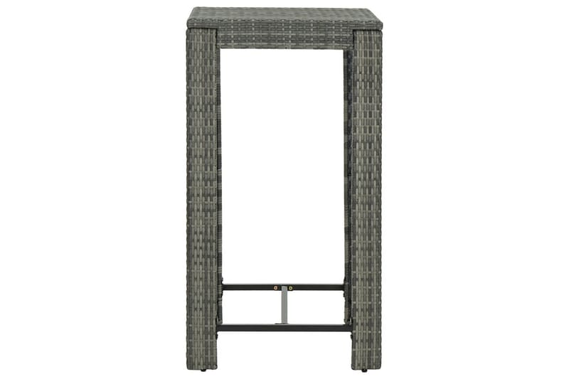 Barbord för trädgård grå 60,5x60,5x110,5 cm konstrotting - Grå - Utemöbler - Utebord & trädgårdsbord - Barbord utomhus