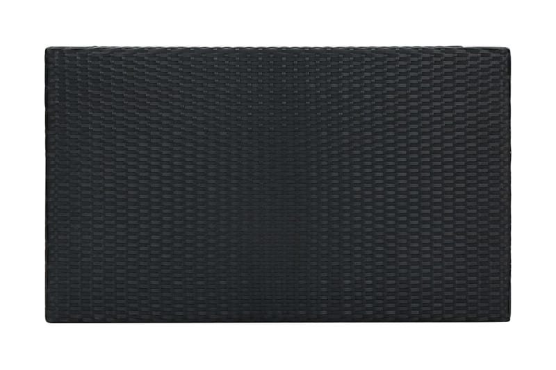 Barbord för trädgård svart 100x60,5x110,5 cm konstrotting - Svart - Utemöbler - Utebord & trädgårdsbord - Barbord utomhus