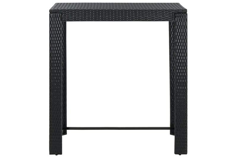 Barbord för trädgård svart 100x60,5x110,5 cm konstrotting - Svart - Utemöbler - Utebord & trädgårdsbord - Barbord utomhus