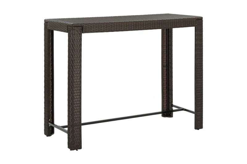 Barbord för trädgården brun 140,5x60,5x110,5 cm konstrotting - Brun - Utemöbler - Utebord & trädgårdsbord - Barbord utomhus