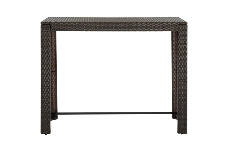 Barbord för trädgården brun 140,5x60,5x110,5 cm konstrotting - Brun - Utemöbler - Utebord & trädgårdsbord - Barbord utomhus