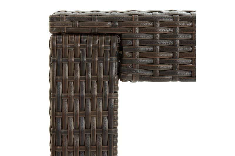Barbord för trädgården brun 140,5x60,5x110,5 cm konstrotting - Brun - Utemöbler - Utebord & trädgårdsbord - Barbord utomhus