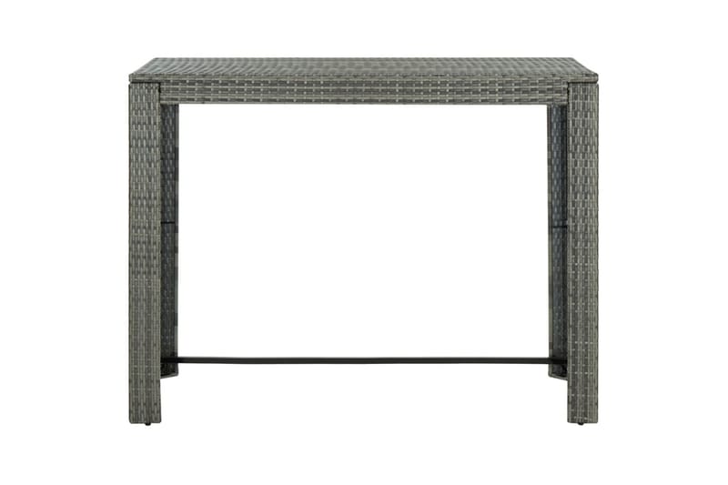 Barbord för trädgården grå 140,5x60,5x110,5 cm konstrotting - Grå - Utemöbler - Utebord & trädgårdsbord - Barbord utomhus