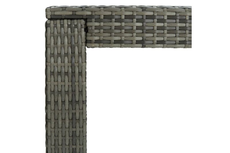 Barbord för trädgården grå 140,5x60,5x110,5 cm konstrotting - Grå - Utemöbler - Utebord & trädgårdsbord - Barbord utomhus