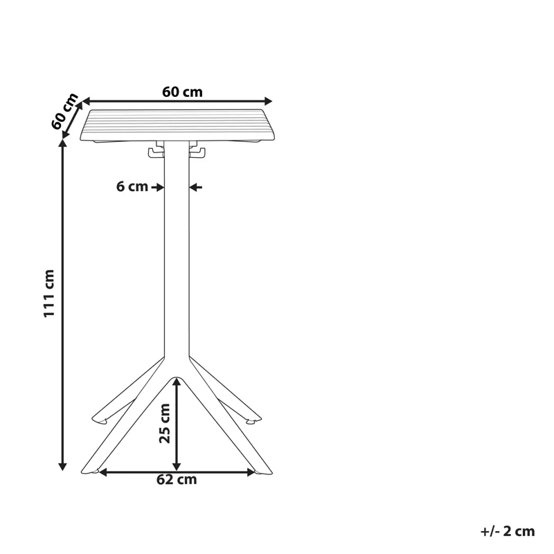 Barbord utomhus Lemnos 60 cm - svart - Utemöbler - Utebord & trädgårdsbord - Barbord utomhus