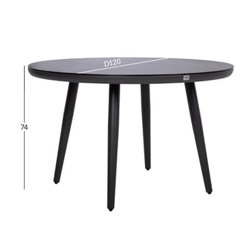 Bord Bristol D120x74 cm - Grå - Utemöbler - Utebord & trädgårdsbord - Matbord utomhus