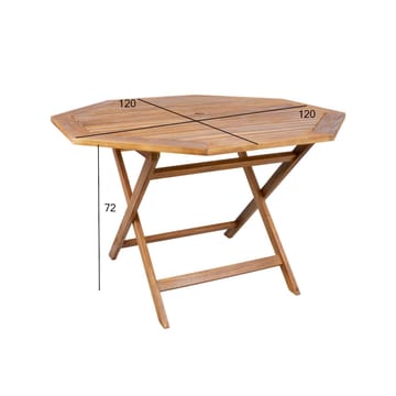 Bord Finlay 120x120x72 cm - Akacia - Utemöbler - Utebord & trädgårdsbord - Matbord utomhus