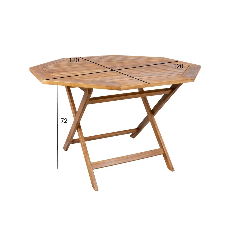 Bord Finlay 120x120x72 cm - Akacia - Utemöbler - Utebord & trädgårdsbord - Matbord utomhus