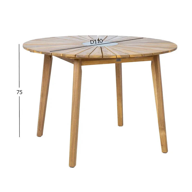 Bord Florida D110x75 cm Akacia - Teakfärgad - Utemöbler - Utebord & trädgårdsbord - Matbord utomhus