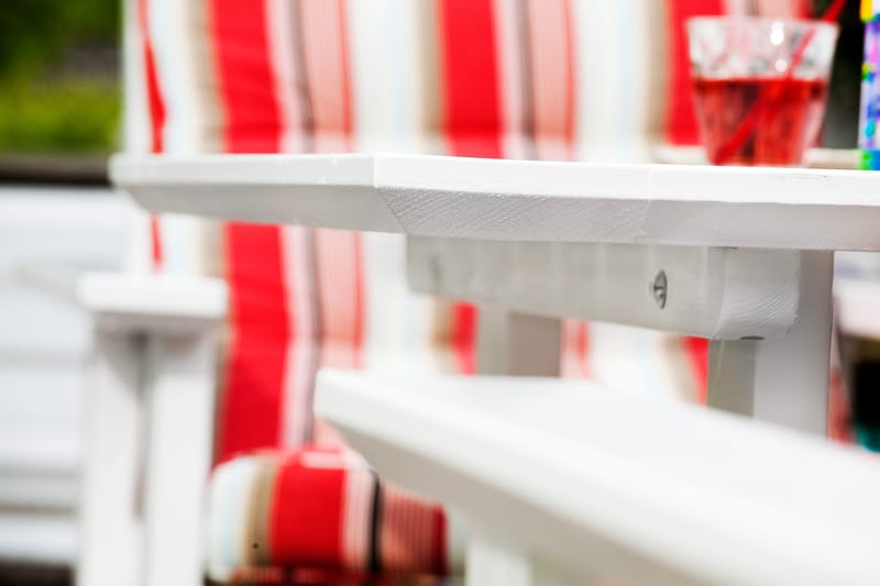 Bord Hillerstorp Herrgård 90 x 165 cm - Vit - Utemöbler - Utebord & trädgårdsbord - Matbord utomhus