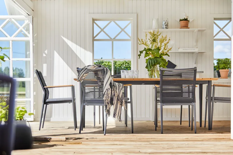 Bord Hillerstorp Lerdala 210 x 90 cm Natur - Brun - Utemöbler - Utebord & trädgårdsbord - Matbord utomhus