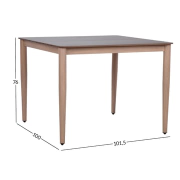 Bord Medina 101,5x100x76 cm - beige - Utemöbler - Utebord & trädgårdsbord - Matbord utomhus