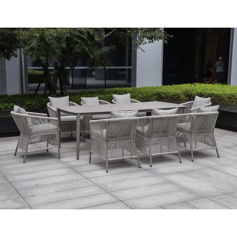 Bord Silva 220x100x75 cm - gråbeige - Utemöbler - Utebord & trädgårdsbord - Matbord utomhus