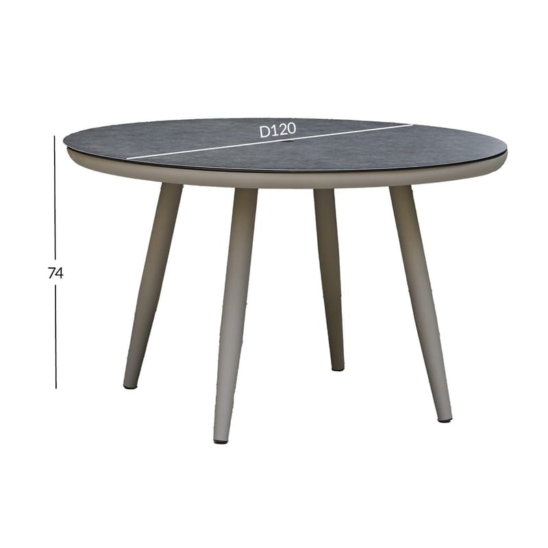 Bord Silva D120x75 cm - gråbeige - Utemöbler - Utebord & trädgårdsbord - Matbord utomhus
