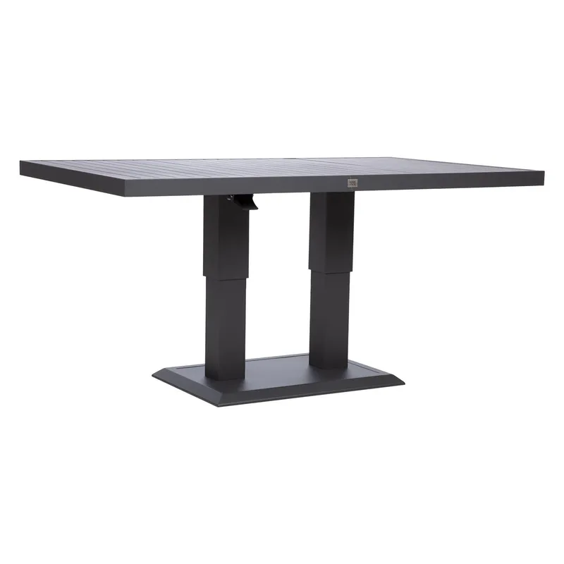 Bord Tomson 150x90x52-75 cm, mörkgrå