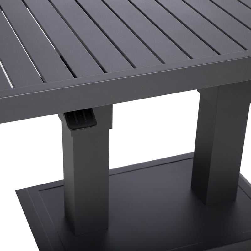 Bord Tomson 150x90x52-75 cm - mörkgrå - Utemöbler - Utebord & trädgårdsbord - Matbord utomhus