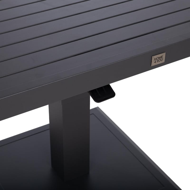 Bord Tomson 85x85x52–75 cm - mörkgrå - Utemöbler - Utebord & trädgårdsbord - Matbord utomhus