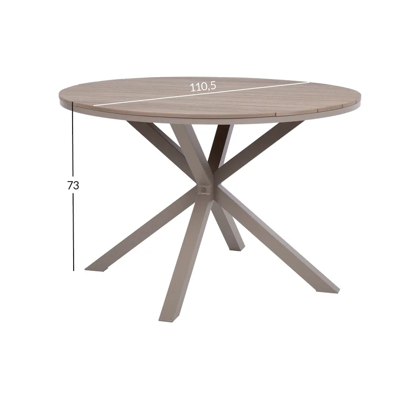 Bord Porto D110,5x73 cm - beige / grå - Utemöbler - Utebord & trädgårdsbord - Matbord utomhus