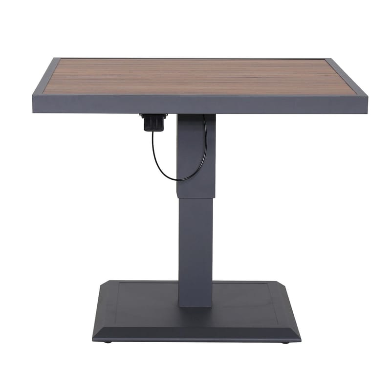 Bord Parker 85x85x52-75 cm - Grå - Utemöbler - Utebord & trädgårdsbord - Matbord utomhus