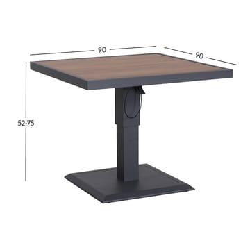 Bord Parker 85x85x52-75 cm - Grå - Utemöbler - Utebord & trädg årdsbord - Matbord utomhus