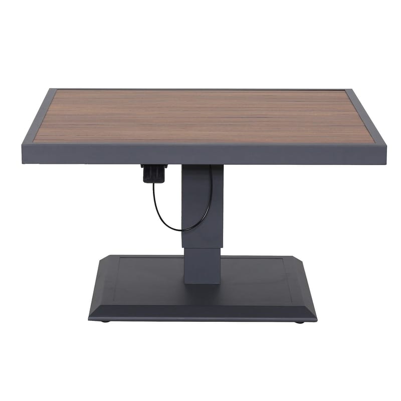 Bord Parker 85x85x52-75 cm - Grå - Utemöbler - Utebord & trädgårdsbord - Matbord utomhus