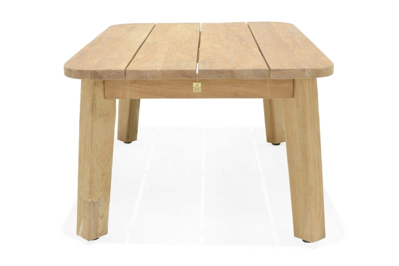 Barbados Utebord Loungebord Soffbord Utomhus 110 cm Teak Trä - Ljusbrun - Utemöbler - Utebord & trädgårdsbord - Cafebord