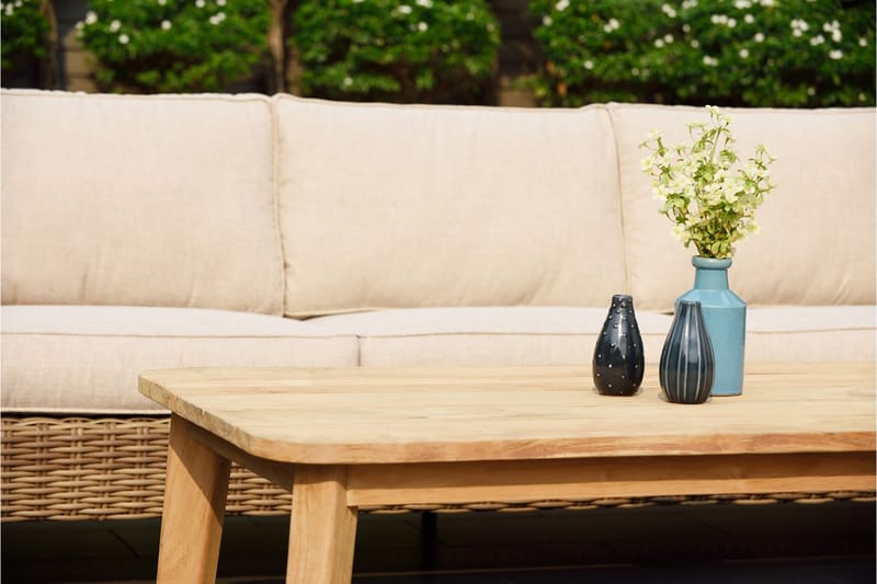 Barbados Utebord Loungebord Soffbord Utomhus 80 cm Teak Trä - Ljusbrun - Utemöbler - Utebord & trädgårdsbord - Cafebord