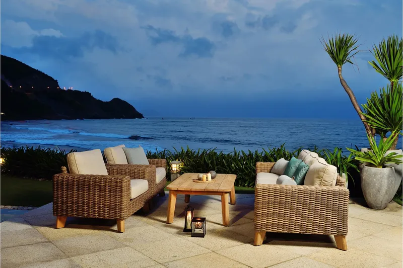 Barbados Utebord Loungebord Utomhus 100 cm Teak Trä - Ljusbrun - Utemöbler - Utebord & trädgårdsbord - Cafebord