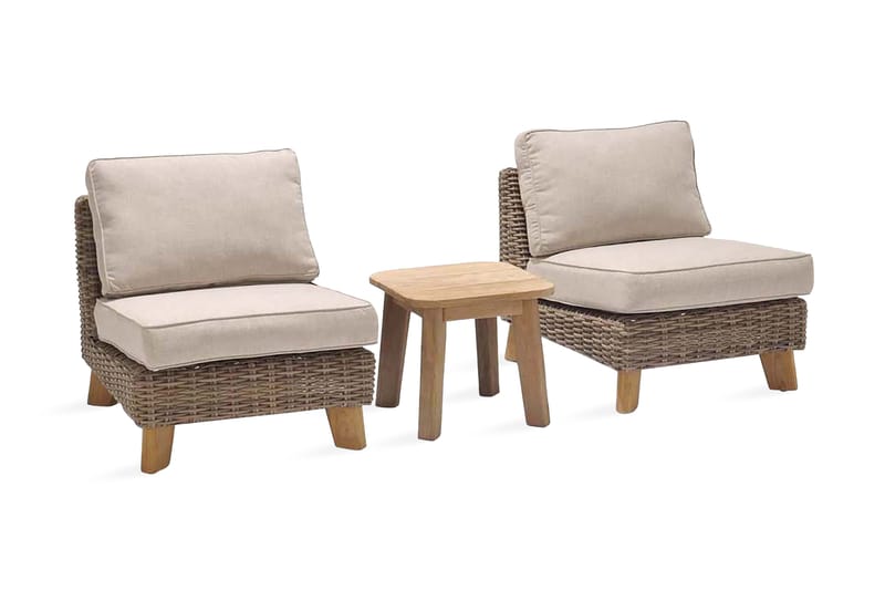 Barbados Utebord Loungebord Utomhus 50 cm Teak Trä - Ljusbrun - Utemöbler - Utebord & trädgårdsbord - Cafebord