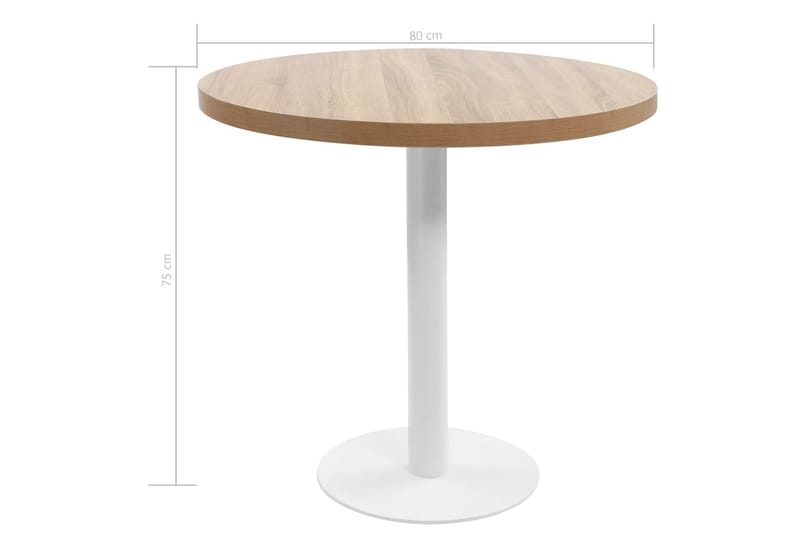 Bistrobord ljusbrun 80 cm MDF - Brun - Cafebord - Balkongbord
