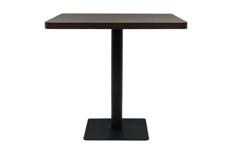Bistrobord MDF och stål fyrkantigt 80x80x75 cm mörk aska - Brun - Cafebord - Balkongbord