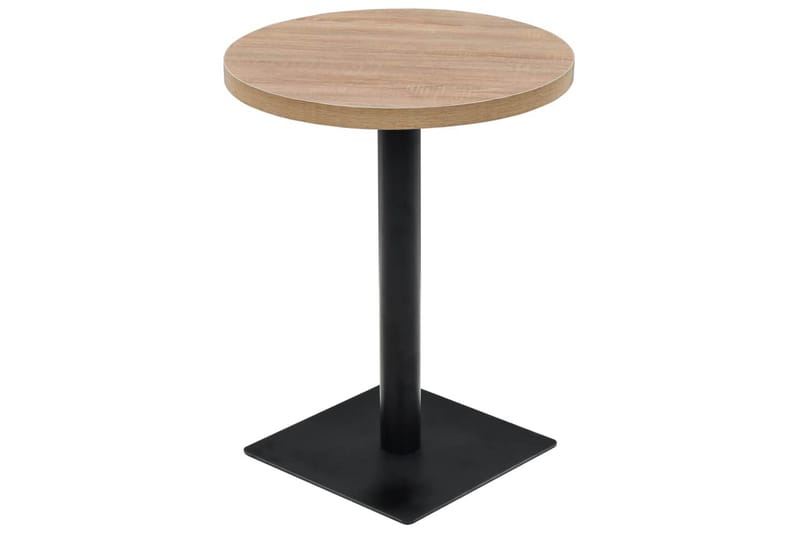 Bistrobord MDF och stål rund 60x75 cm ekfärgad - Beige - Utemöbler - Utebord & trädgårdsbord - Cafebord
