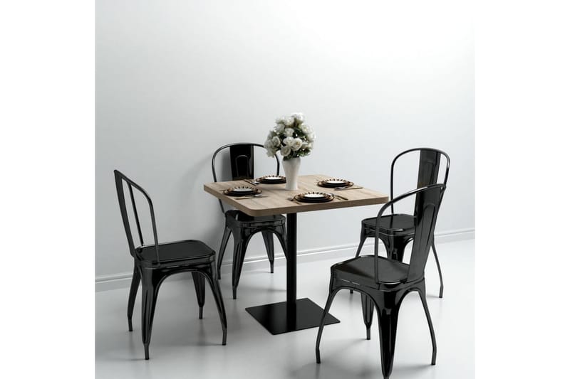 Bistrobord och Cafébord Utomhus 60 cm Trä - Beige - Utemöbler - Utebord & trädgårdsbord - Cafebord