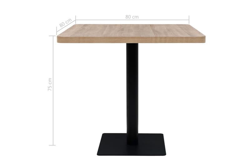 Bistrobord och Cafébord Utomhus 60 cm Trä - Beige - Utemöbler - Utebord & trädgårdsbord - Cafebord