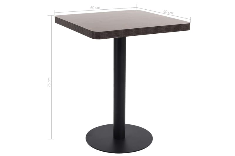 Bistrobord och Cafébord Utomhus 60 cm Trä - Brun - Utemöbler - Utebord & trädgårdsbord - Cafebord