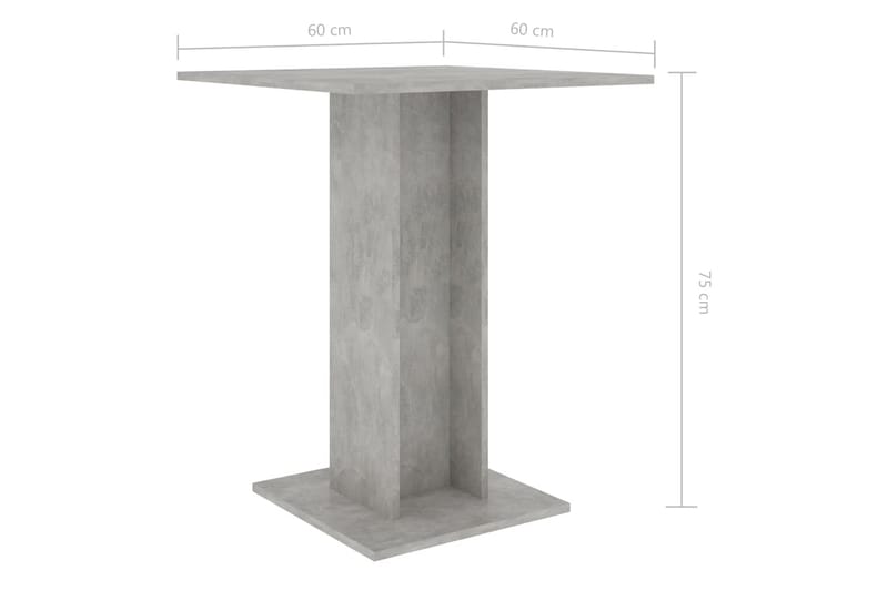 Bistrobord och Cafébord Utomhus 60 cm Trä - Grå - Utemöbler - Utebord & trädgårdsbord - Cafebord