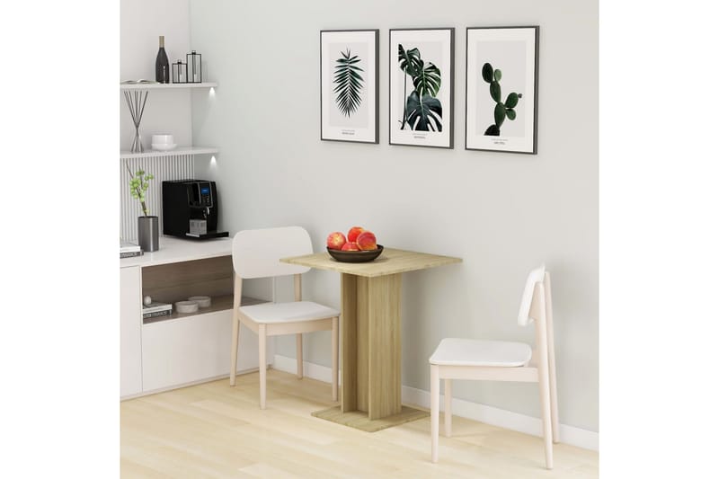 Bistrobord sonoma-ek 60x60x75 cm spånskiva - Brun - Utemöbler - Utebord & trädgårdsbord - Cafebord