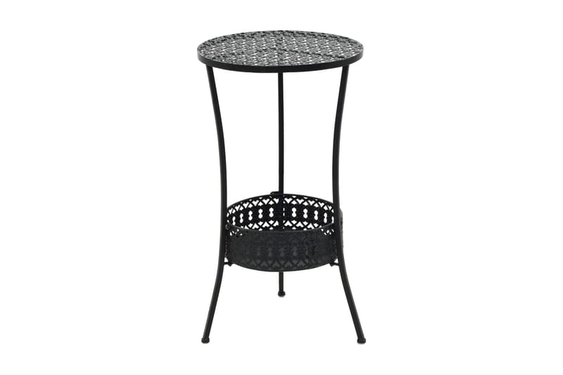 Bistrobord svart 40x70 cm metall - Svart - Cafebord - Balkongbord