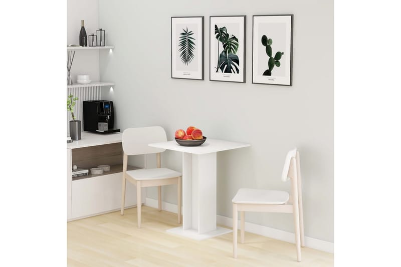 Bistrobord vit 60x60x75 cm spånskiva - Vit - Balkongbord - Cafebord
