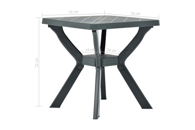 Cafébord antracit 70x70x72 cm plast - Grå - Cafebord - Balkongbord