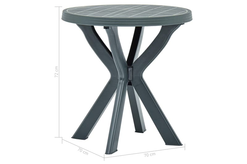 Cafébord grön Ã˜70 cm plast - Grön - Utemöbler - Utebord & trädgårdsbord - Cafebord