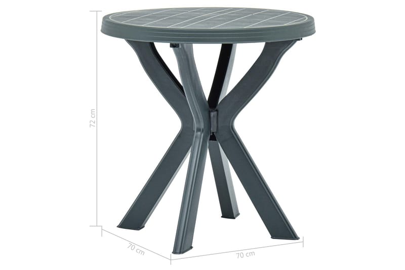 Cafébord grön Ã˜70 cm plast - Grön - Cafebord - Balkongbord